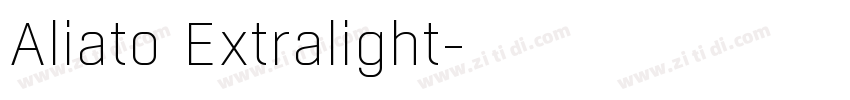 Aliato Extralight字体转换